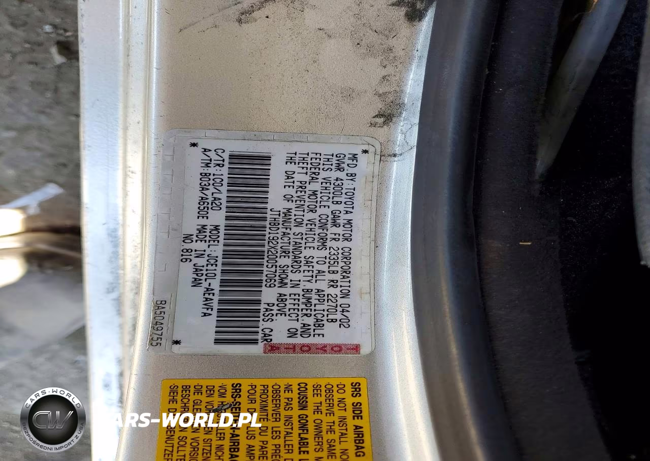 2002 Lexus Is 300 Base VIN:JTHBD192X20057069 - 13