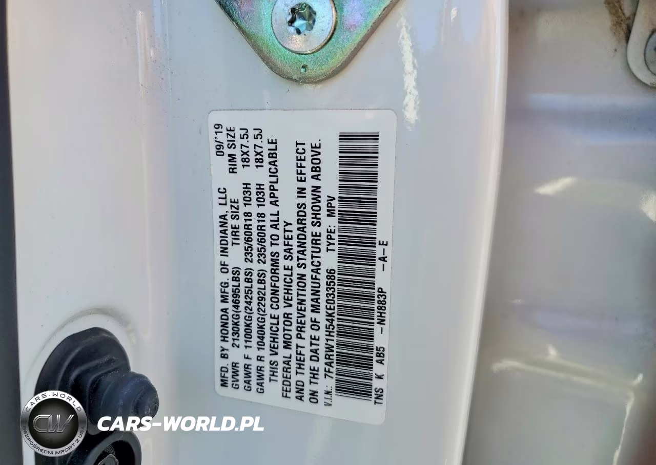 2019 Honda Cr-V Ex VIN:7FARW1H54KE033586 - 13