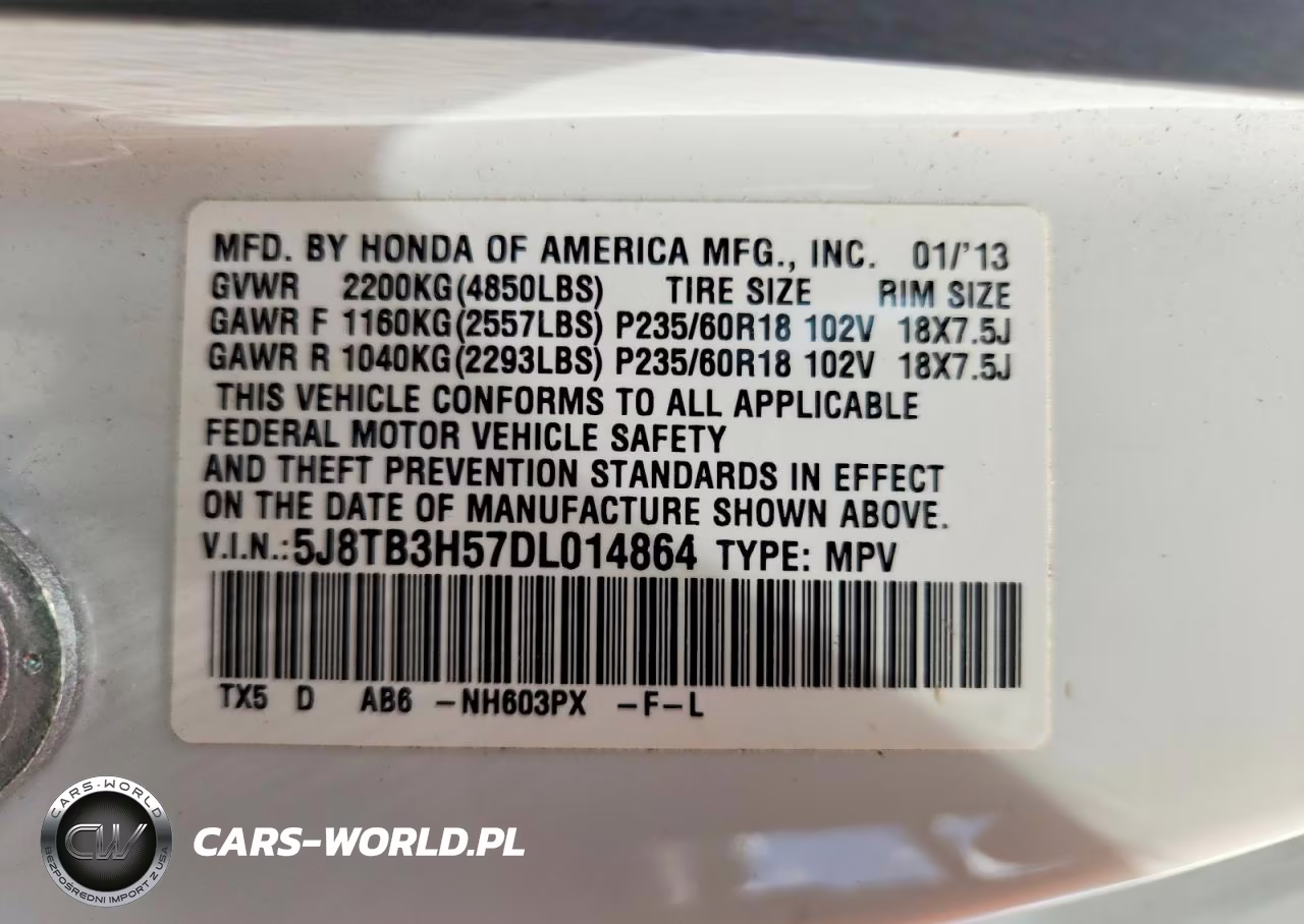 2013 Acura Rdx Technology VIN:5J8TB3H57DL014864 - 13