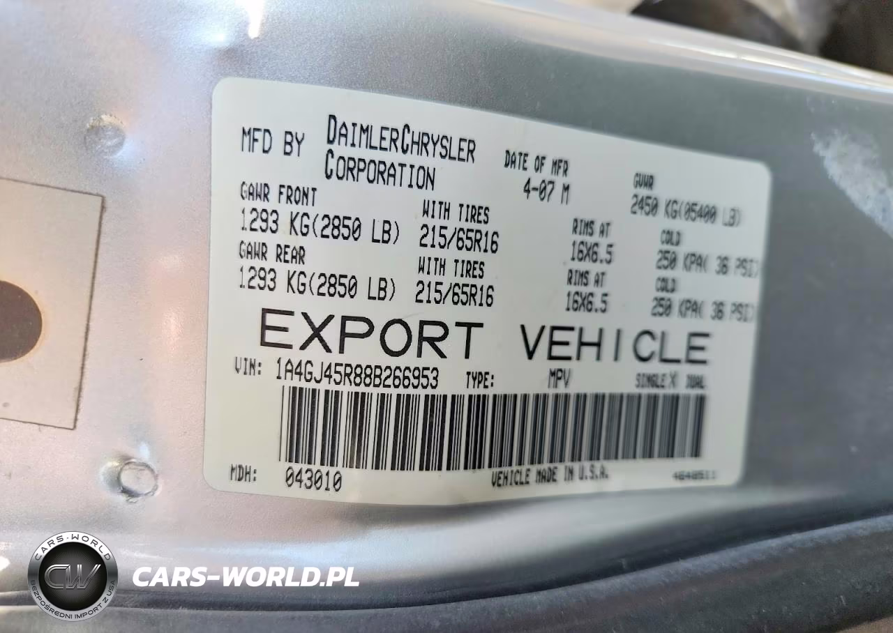 2008 Chrysler Town & Cntry VIN:1A4GJ45R88B266953 - 14