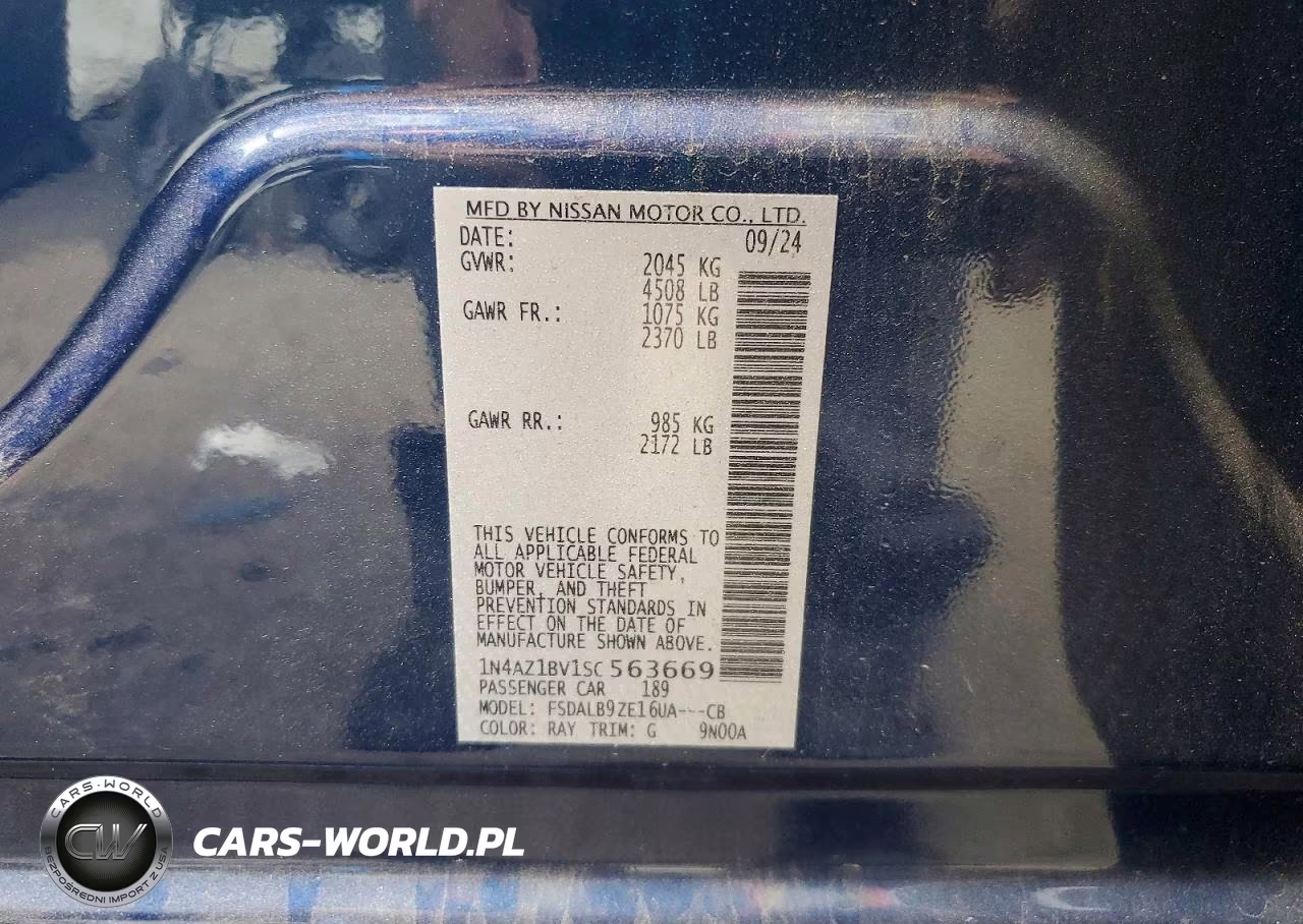 2025 Nissan Leaf S VIN:1N4AZ1BV1SC563669 - 12