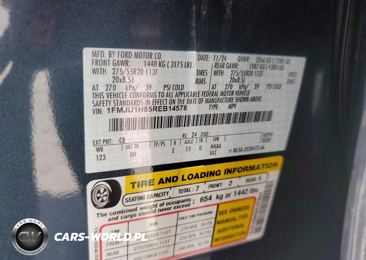 2024 Ford Expedition Xlt VIN:1FMJU1H85REB14578 - 13