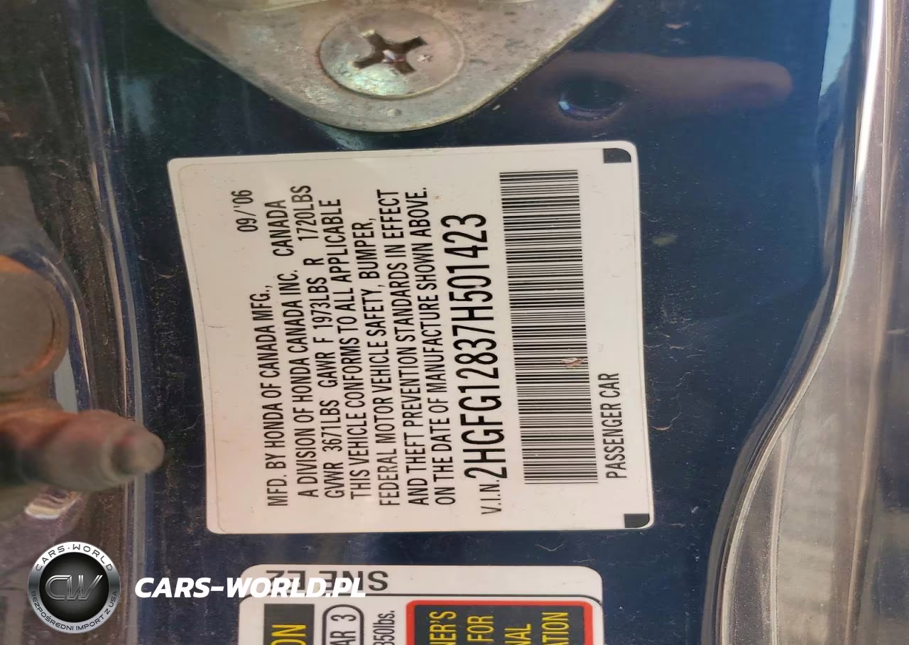 2007 Honda Civic Ex VIN:2HGFG12837H501423 - 12