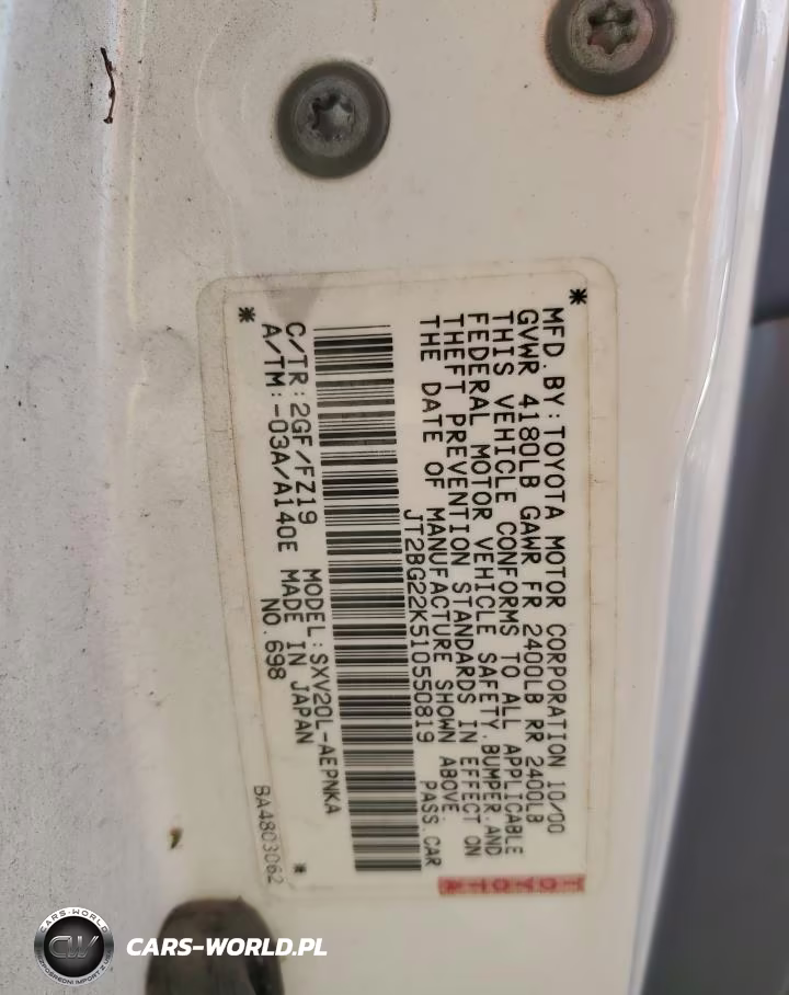 2001 Toyota Camry Ce VIN:JT2BG22K510550819 - 12