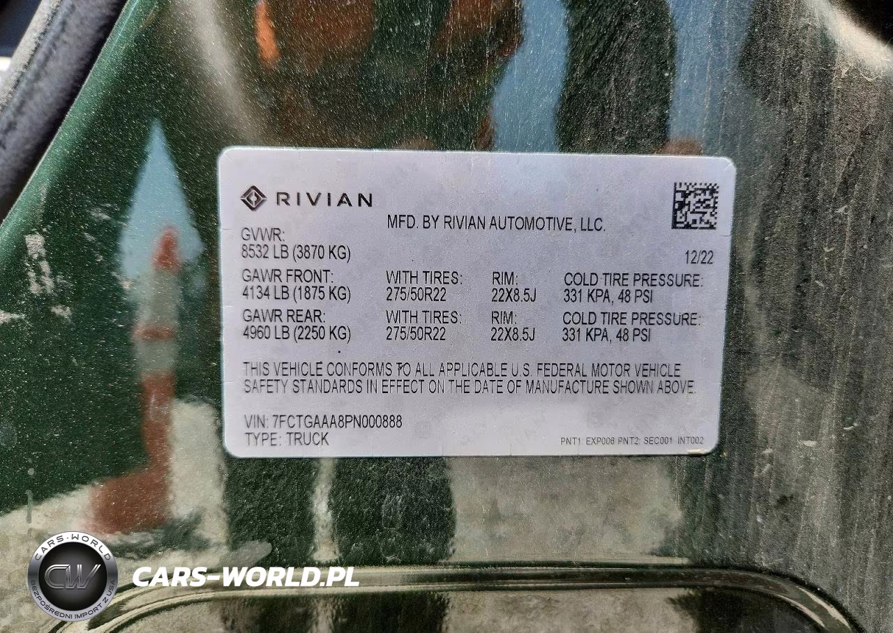 2023 Rivian R1T Adventure VIN:7FCTGAAA8PN000888 - 13