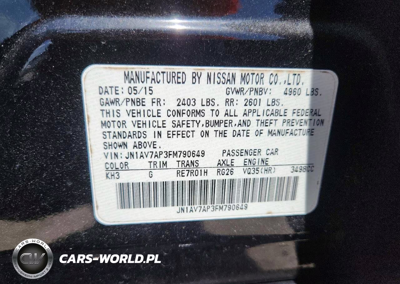 2015 Infiniti Q50 Hybrid Sport VIN:JN1AV7AP3FM790649 - 12