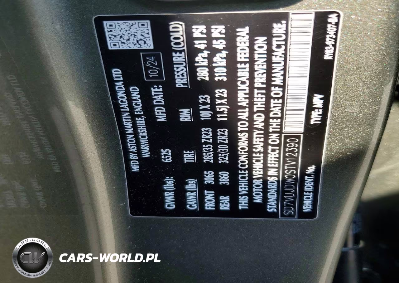 2025 Aston Martin Dbx 707 VIN:SD7VUJDW0STV12390 - 13