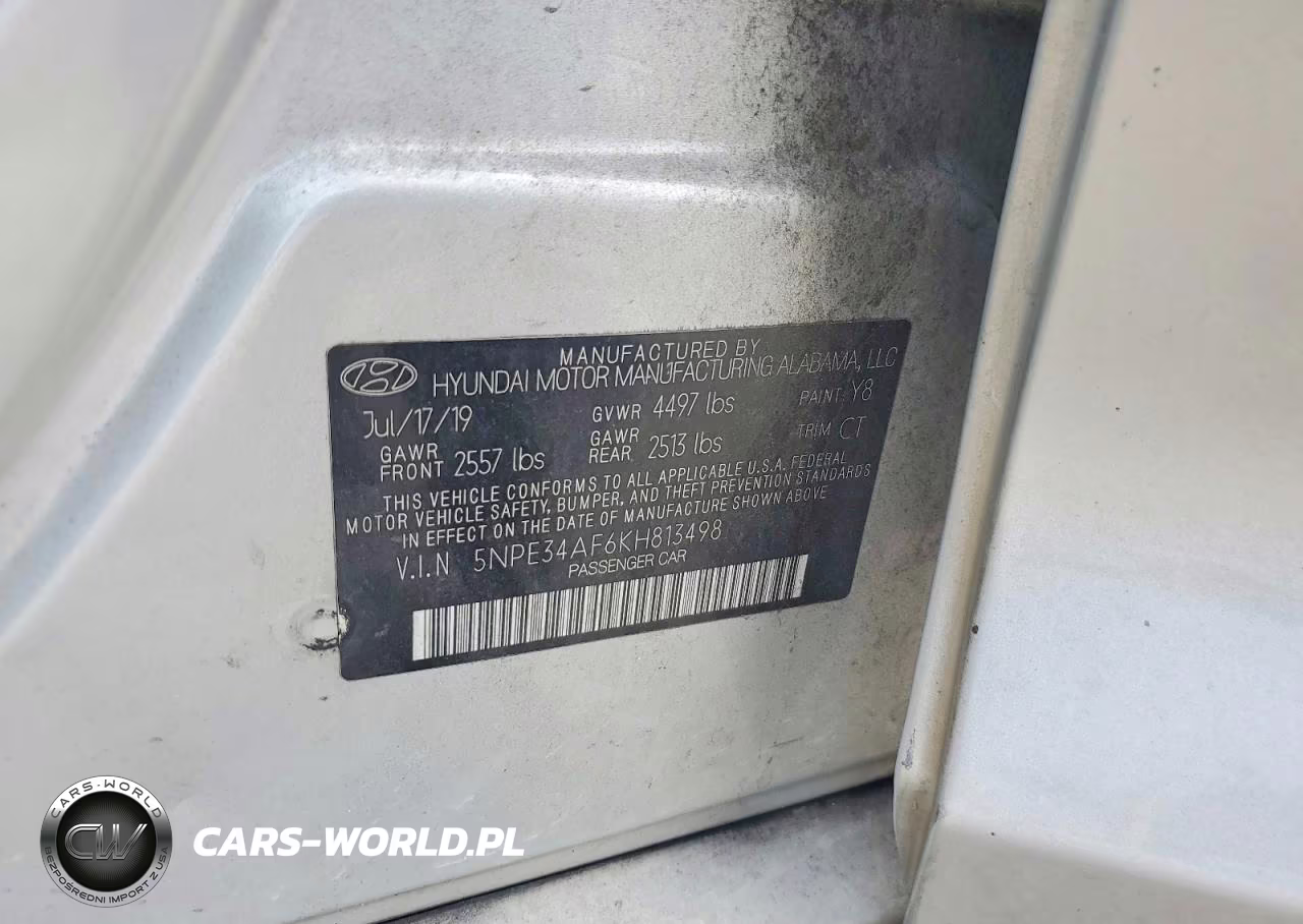 2019 Hyundai Sonata Sport VIN:5NPE34AF6KH813498 - 12