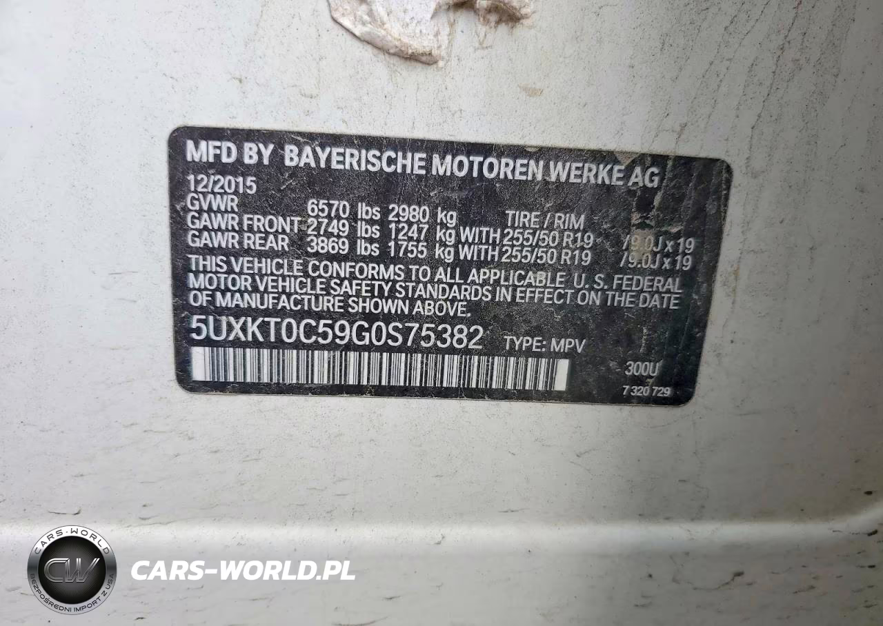 2016 BMW X5 Xdr40E VIN:5UXKT0C59G0S75382 - 13