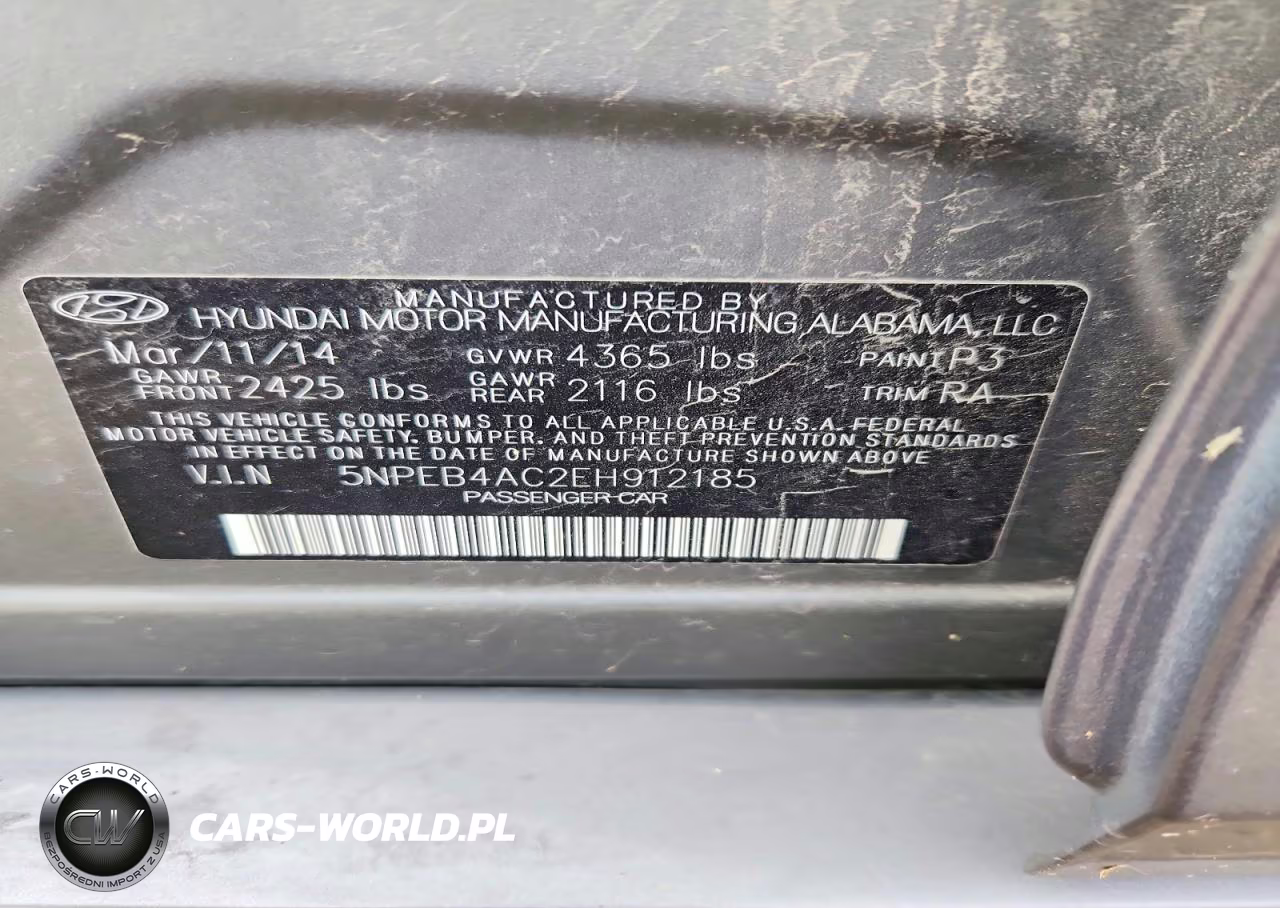 2014 Hyundai Sonata Gls VIN:5NPEB4AC2EH912185 - 12