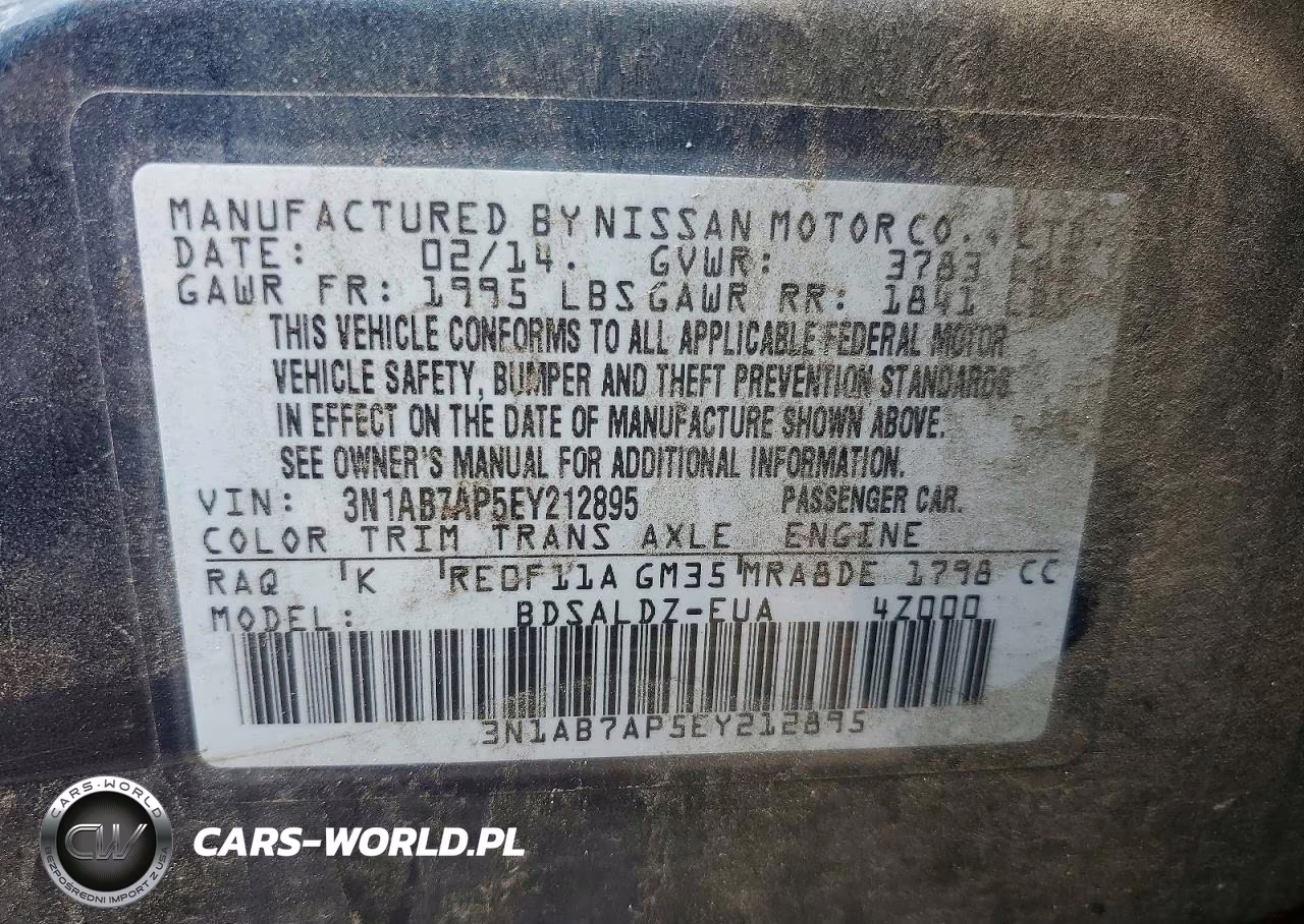 2014 Nissan Sentra Sv VIN:3N1AB7AP5EY212895 - 12