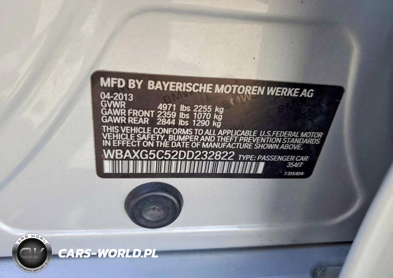 2013 BMW 528 I VIN:WBAXG5C52DD232822 - 13