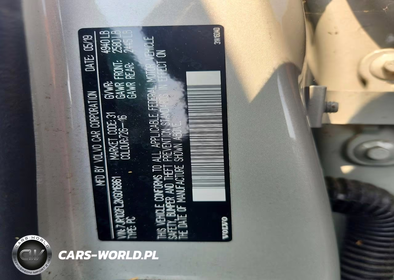 2019 Volvo S60 T5 Inscription VIN:7JR102FL2KG016861 - 12