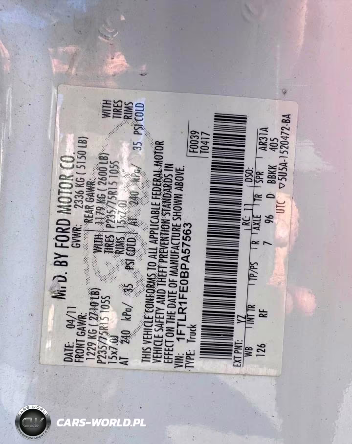 2011 Ford Ranger Super Cab VIN:1FTLR1FE0BPA57563 - 10