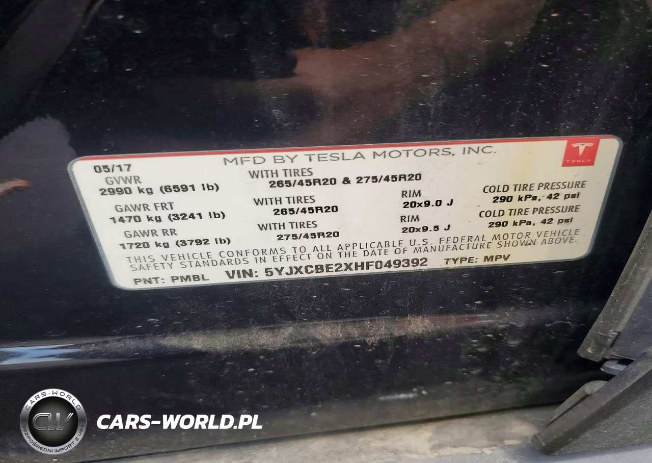 2017 Tesla Model X VIN:5YJXCBE2XHF049392 - 12