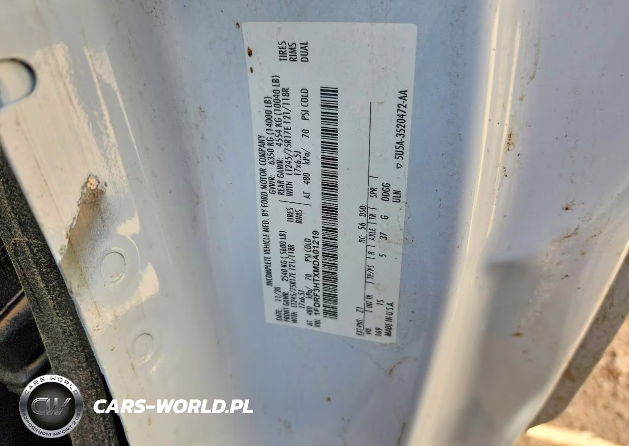 2021 Ford F350 Super Duty VIN:1FDRF3HTXMDA01219 - 12
