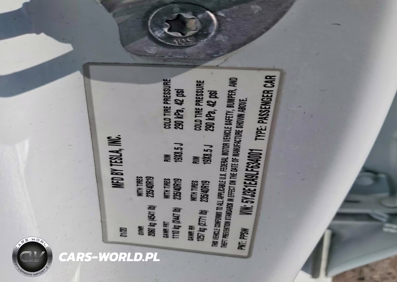 2020 Tesla Model 3 VIN:5YJ3E1EA9LF634001 - 12