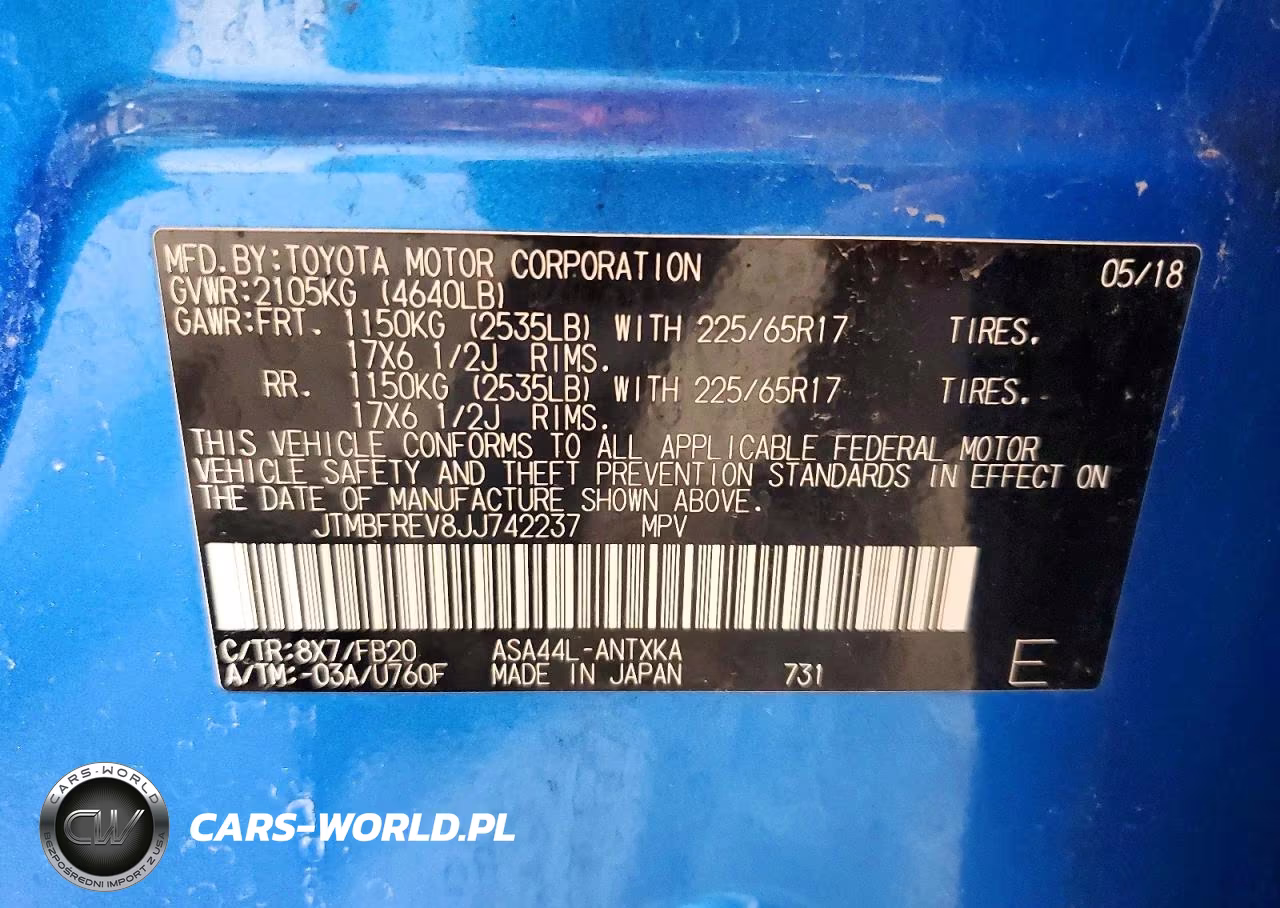 2018 Toyota Rav4 Le VIN:JTMBFREV8JJ742237 - 13