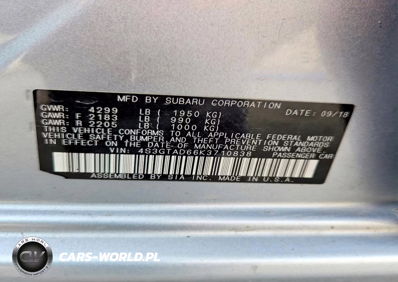 2019 Subaru Impreza Premium VIN:4S3GTAD66K3710838 - 12