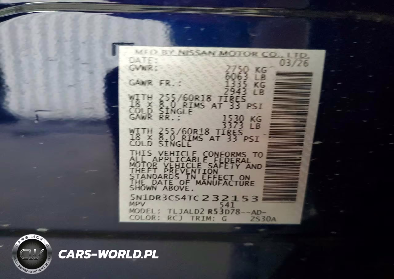 2026 Nissan Pathfinder Sl VIN:5N1DR3CS4TC232153 - 13