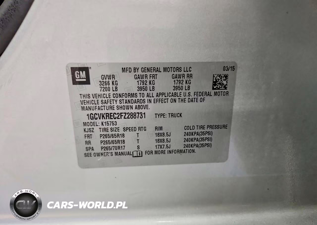 2015 Chevrolet Silverado K1500 Lt VIN:1GCVKREC2FZ288731 - 12