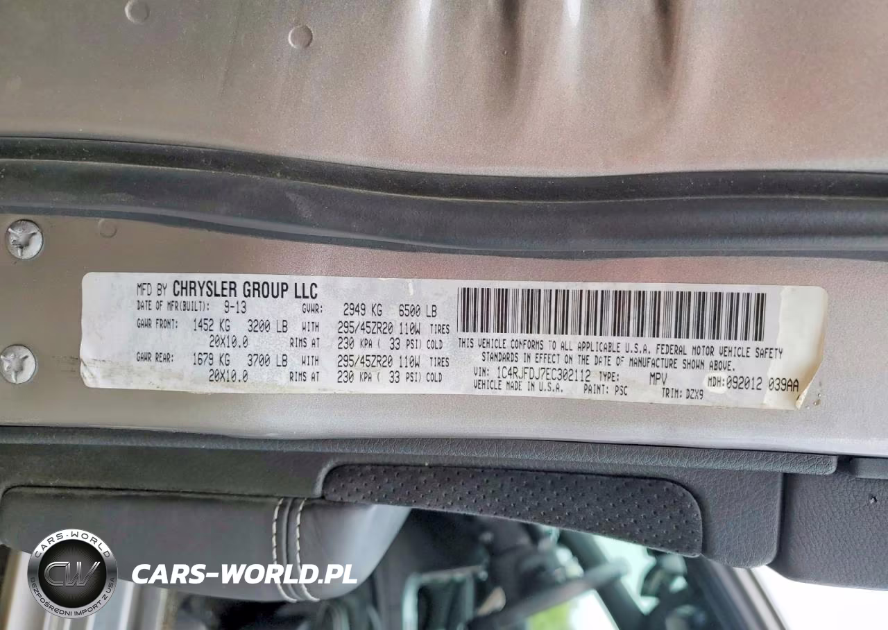 2014 Jeep Grand Cherokee Srt-8 VIN:1C4RJFDJ7EC302112 - 13