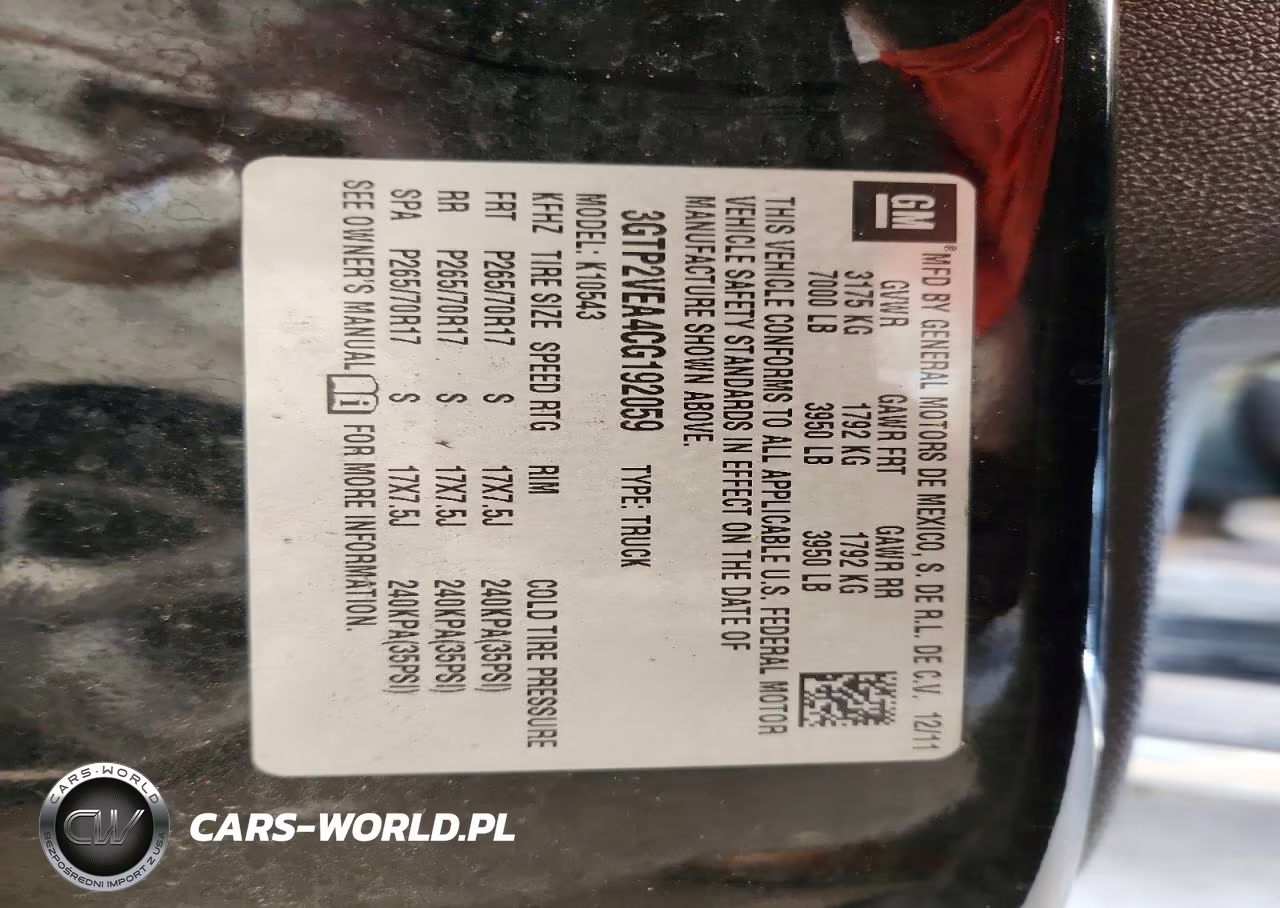 2012 GMC Sierra K1500 Sle VIN:3GTP2VEA4CG192059 - 12