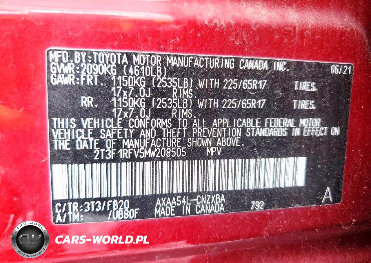 2021 Toyota Rav4 Le VIN:2T3F1RFV5MW208505 - 14