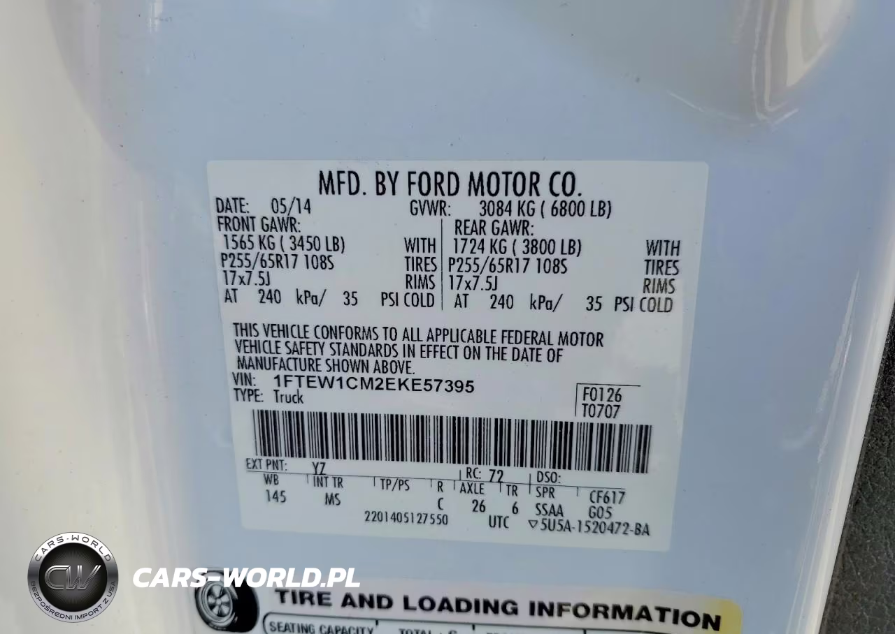 2014 Ford F150 Supercrew VIN:1FTEW1CM2EKE57395 - 12