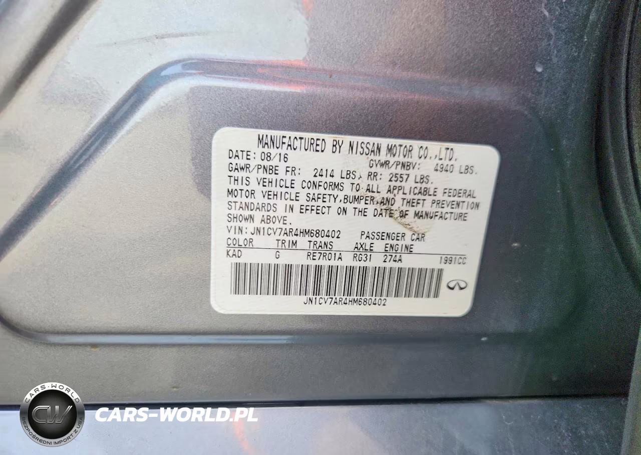 2017 Infiniti Q50 2.0T Premium VIN:JN1CV7AR4HM680402 - 12
