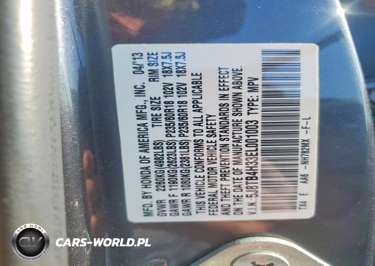 2014 Acura Rdx VIN:5J8TB4H33EL001003 - 13