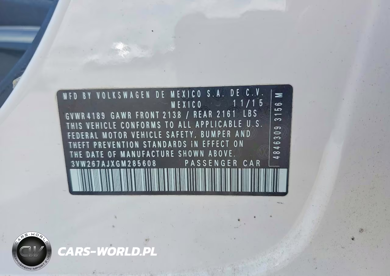 2016 Volkswagen Jetta S VIN:3VW267AJXGM285608 - 12