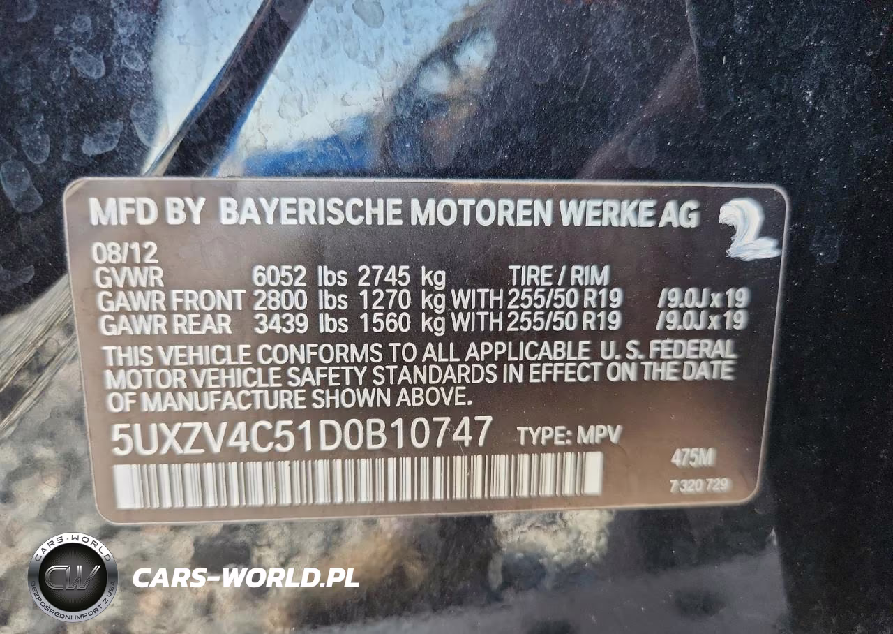 2013 BMW X5 xDrive35I VIN:5UXZV4C51D0B10747 - 13