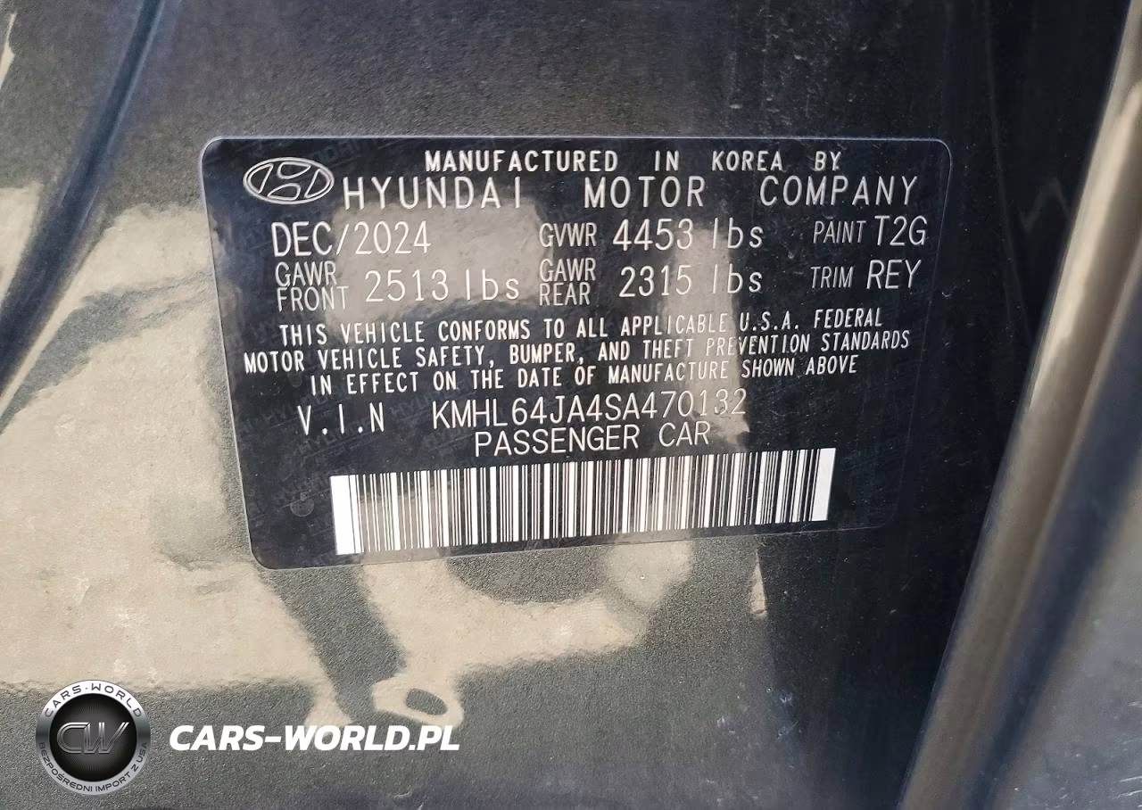 2025 Hyundai Sonata Sel VIN:KMHL64JA4SA470132 - 12