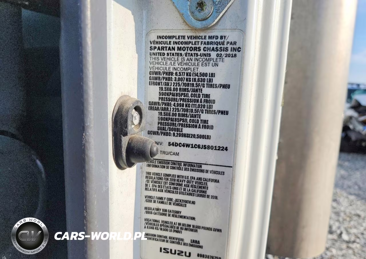 2018 Isuzu Npr Hd Delivery Truck VIN:54DC4W1C6JS801224 - 12