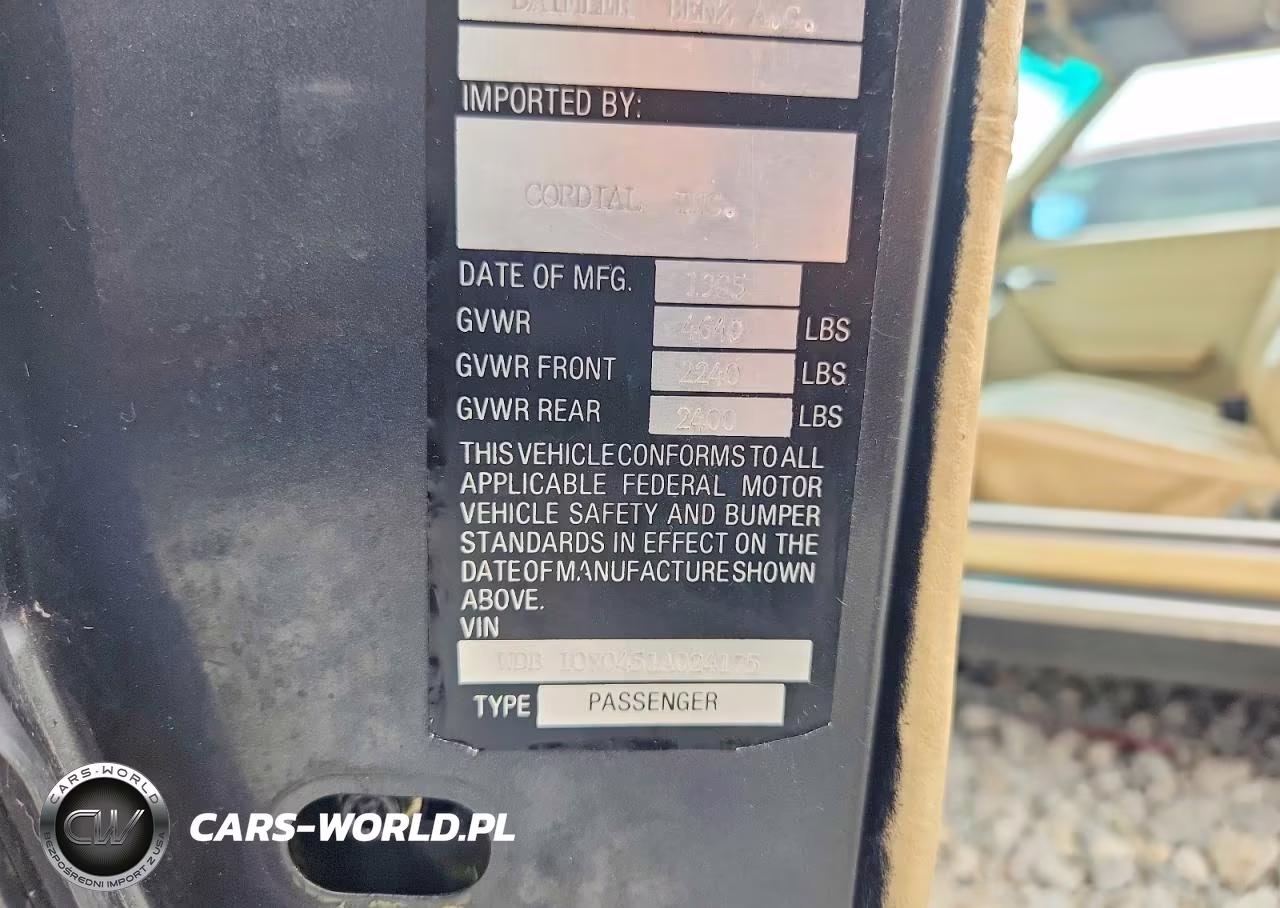 1985 Mercedes-Benz 380Sl VIN:WDB1070451A024175 - 12