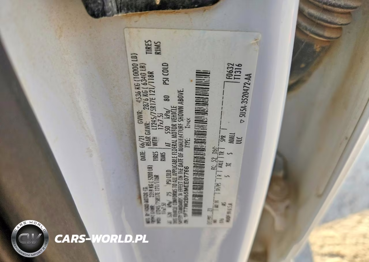 2021 Ford F250 Super Duty VIN:1FT7W2B65MEE07766 - 12