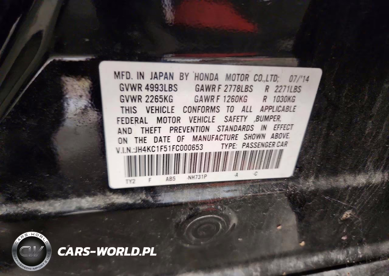 2015 Acura Rlx Tech VIN:JH4KC1F51FC000653 - 12
