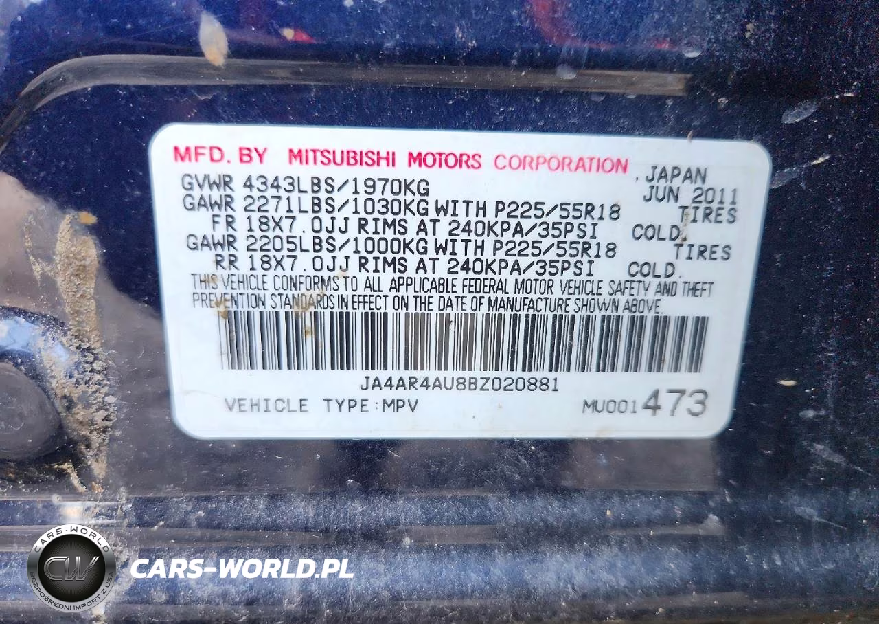 2011 Mitsubishi Outlander Sport Se VIN:JA4AR4AU8BZ020881 - 13