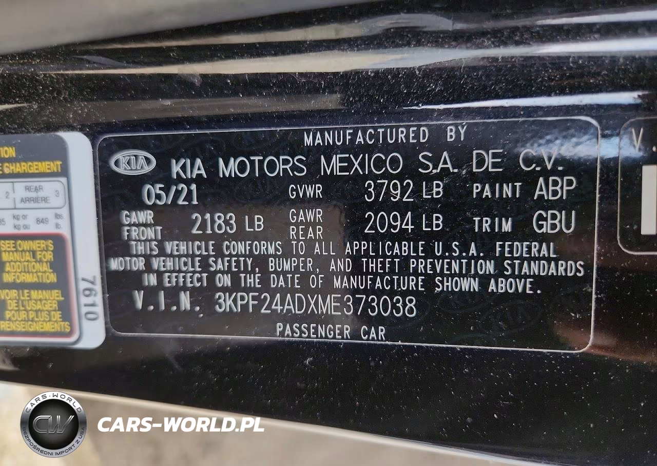 2021 Kia Forte Lxs VIN:3KPF24ADXME373038 - 12