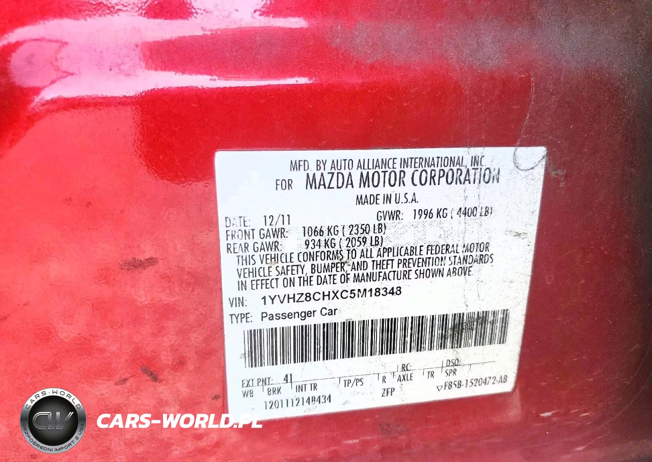 2012 Mazda 6 I VIN:1YVHZ8CHXC5M18348 - 12