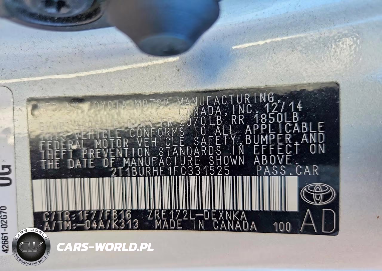2015 Toyota Corolla Le VIN:2T1BURHE1FC331525 - 13