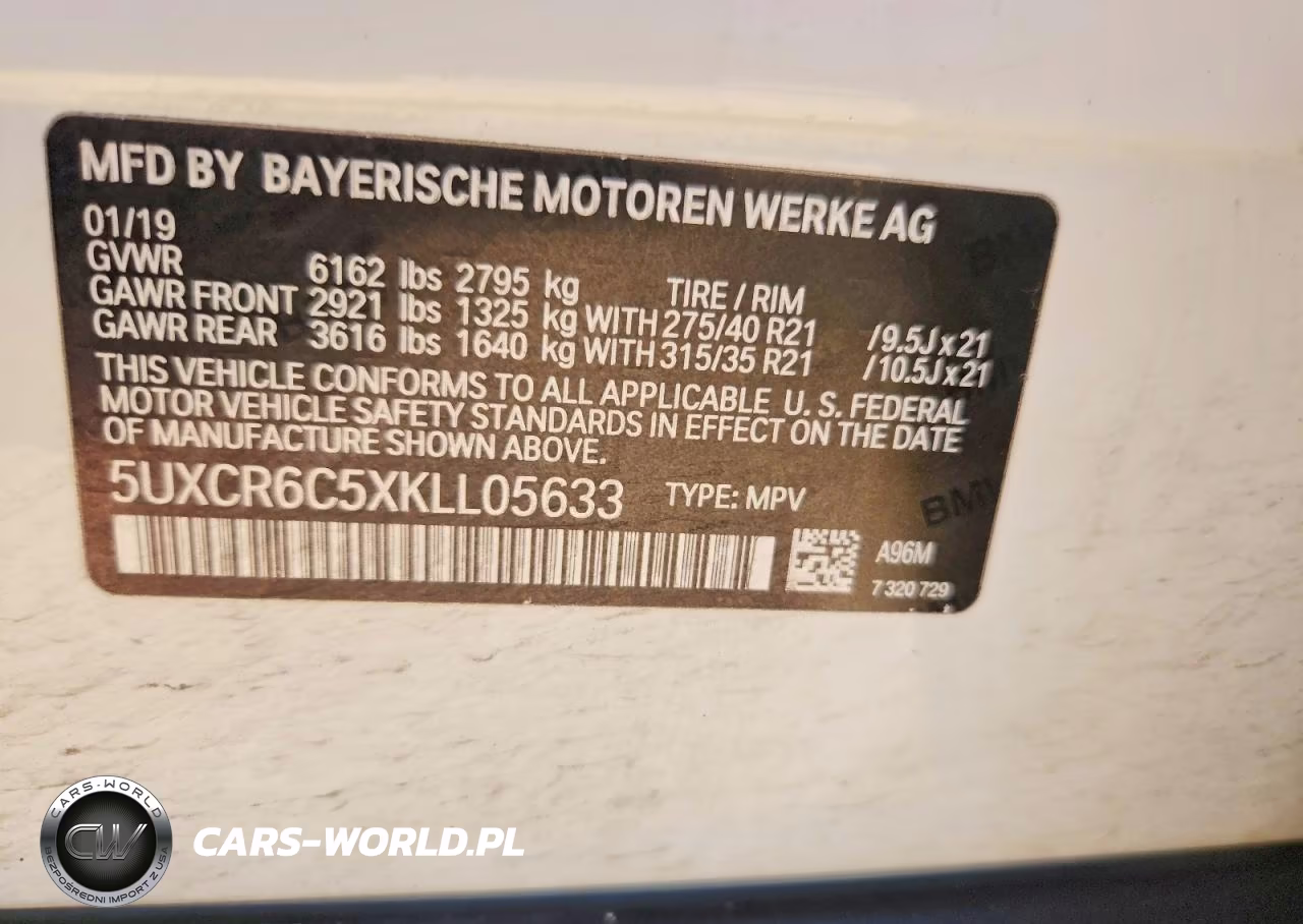 2019 BMW X5 xDrive40I VIN:5UXCR6C5XKLL05633 - 12