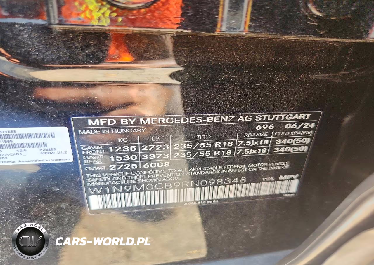 2024 Mercedes-Benz Eqb 250+ VIN:W1N9M0CB9RN098348 - 13