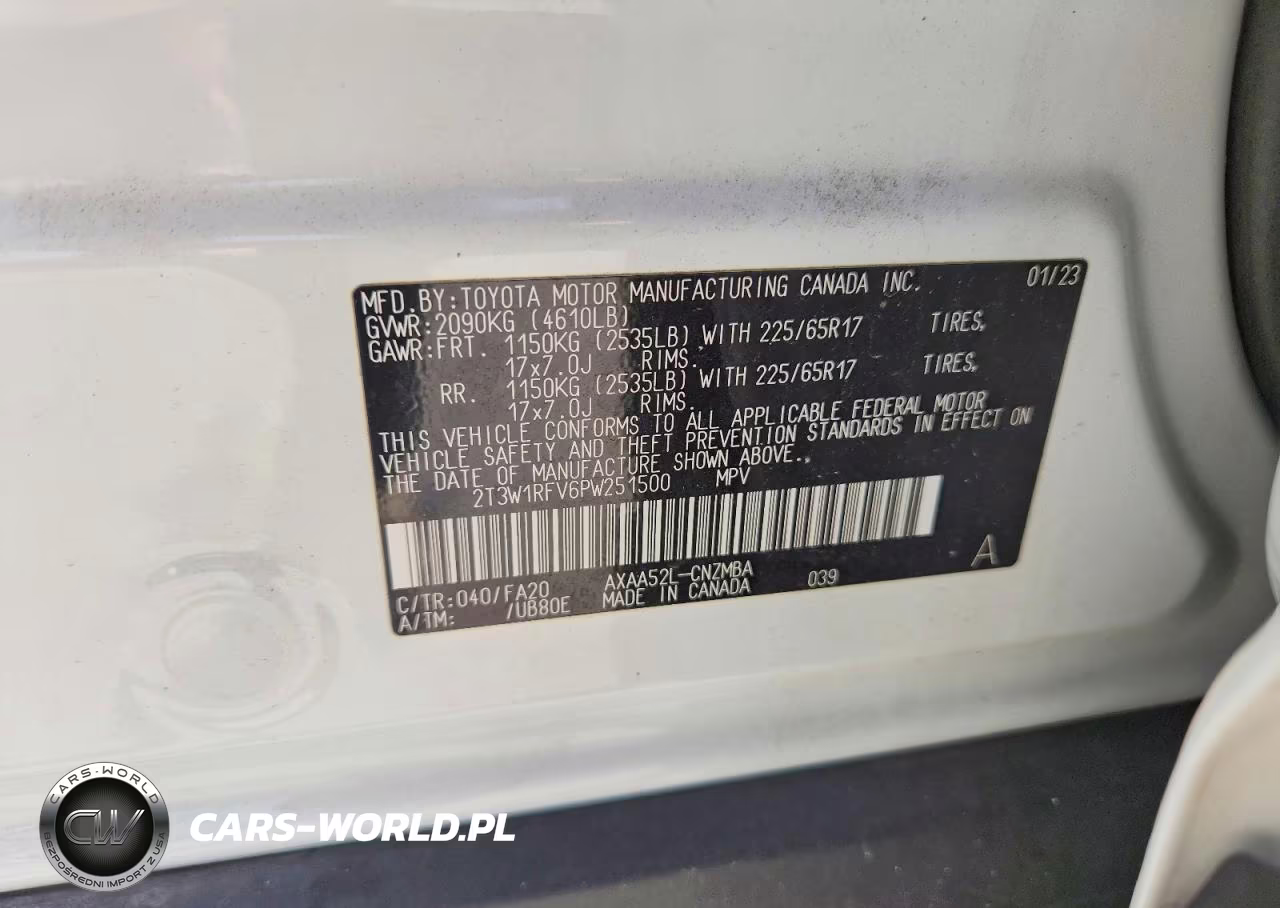 2023 Toyota Rav4 Xle VIN:2T3W1RFV6PW251500 - 12