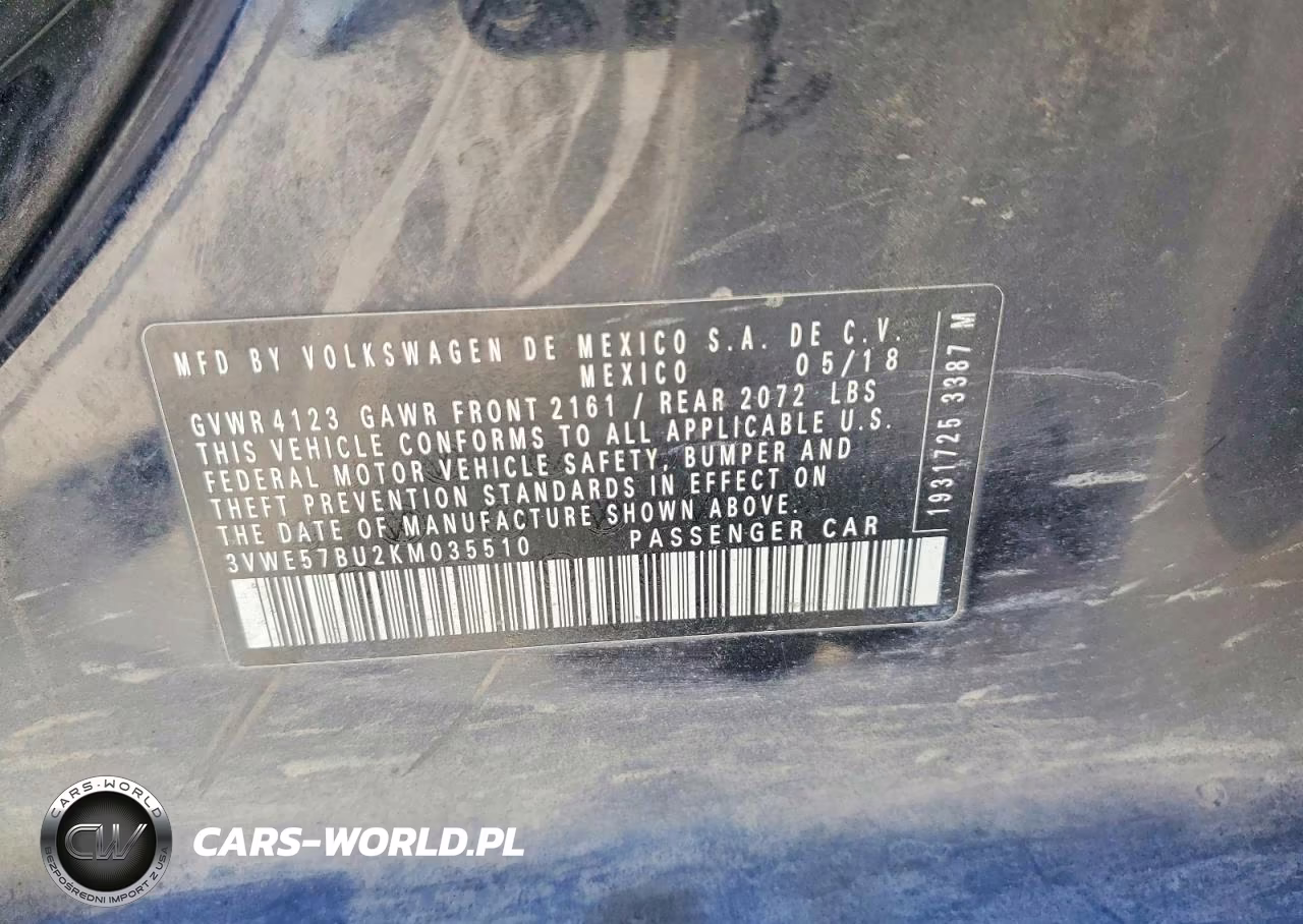 2019 Volkswagen Jetta Sel VIN:3VWE57BU2KM035510 - 12