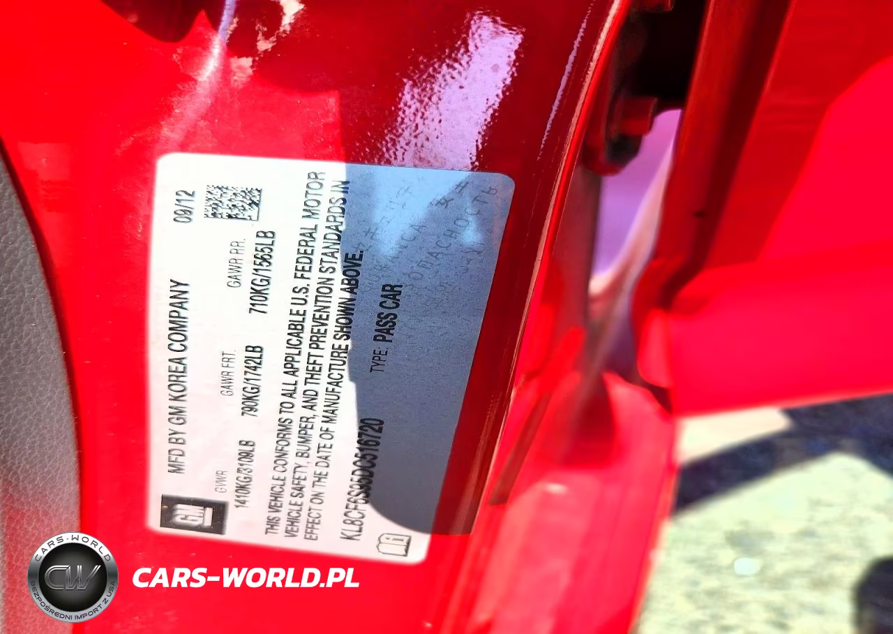 2013 Chevrolet Spark 2Lt VIN:KL8CF6S95DC516720 - 12
