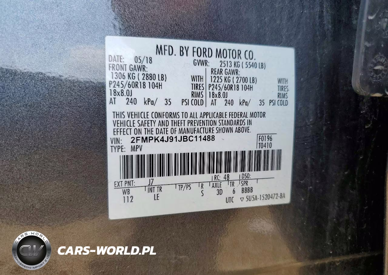 2018 Ford Edge Sel VIN:2FMPK4J91JBC11488 - 13