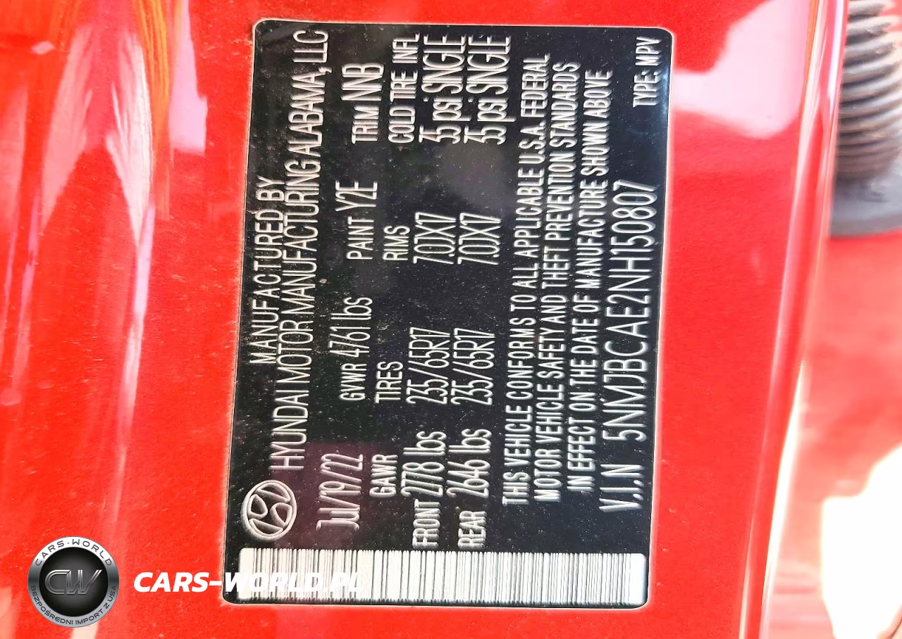 2022 Hyundai Tucson Sel VIN:5NMJBCAE2NH150807 - 14