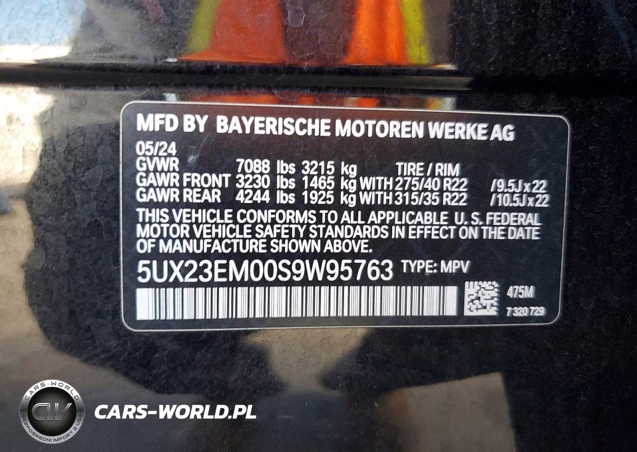 2025 BMW X7 xDrive40I VIN:5UX23EM00S9W95763 - 13